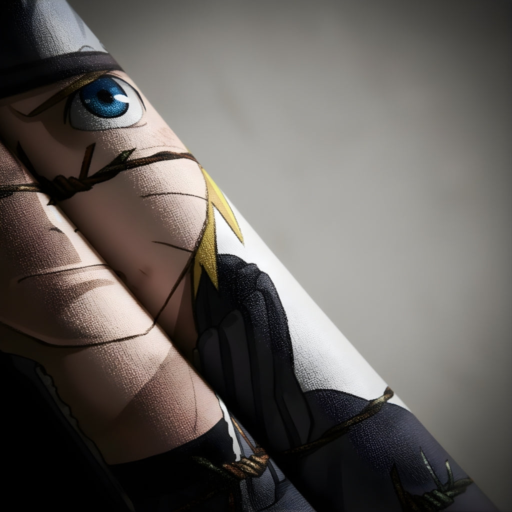 3D Printed Fire Shadow Blackout Curtain Non-Perforated Sunshade Drapes