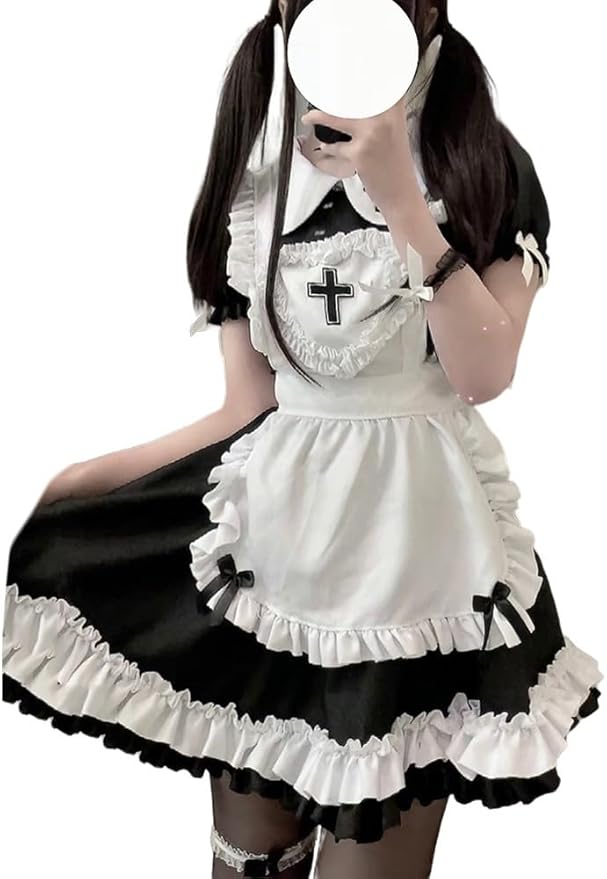 Lolita Maid Outfit 5PCS Anime Cosplay Costume Set