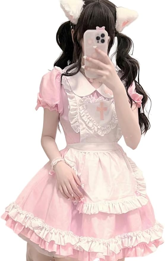 Lolita Maid Outfit 5PCS Anime Cosplay Costume Set