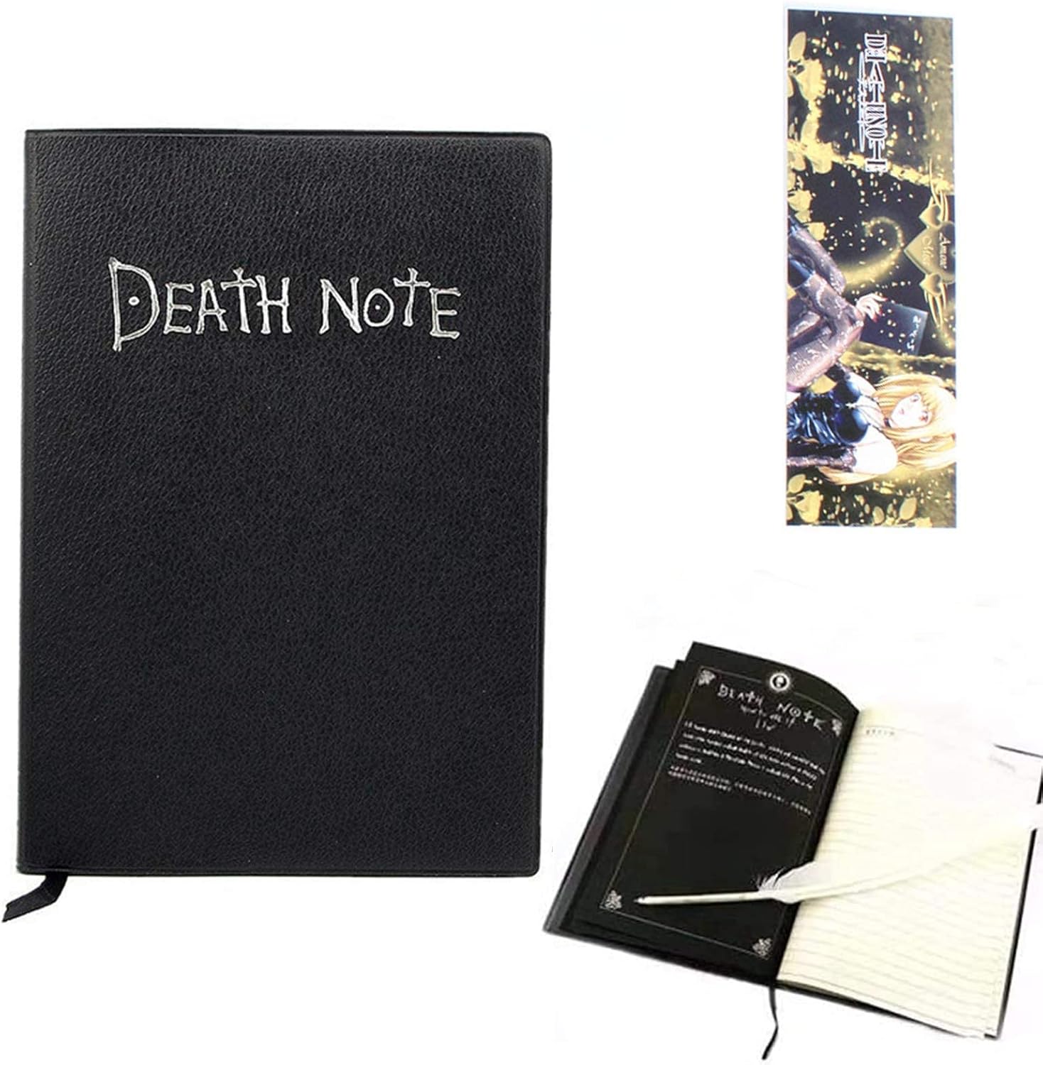 Death Note Anime Notebook Set Leather Cover Writing Journal Gift ...