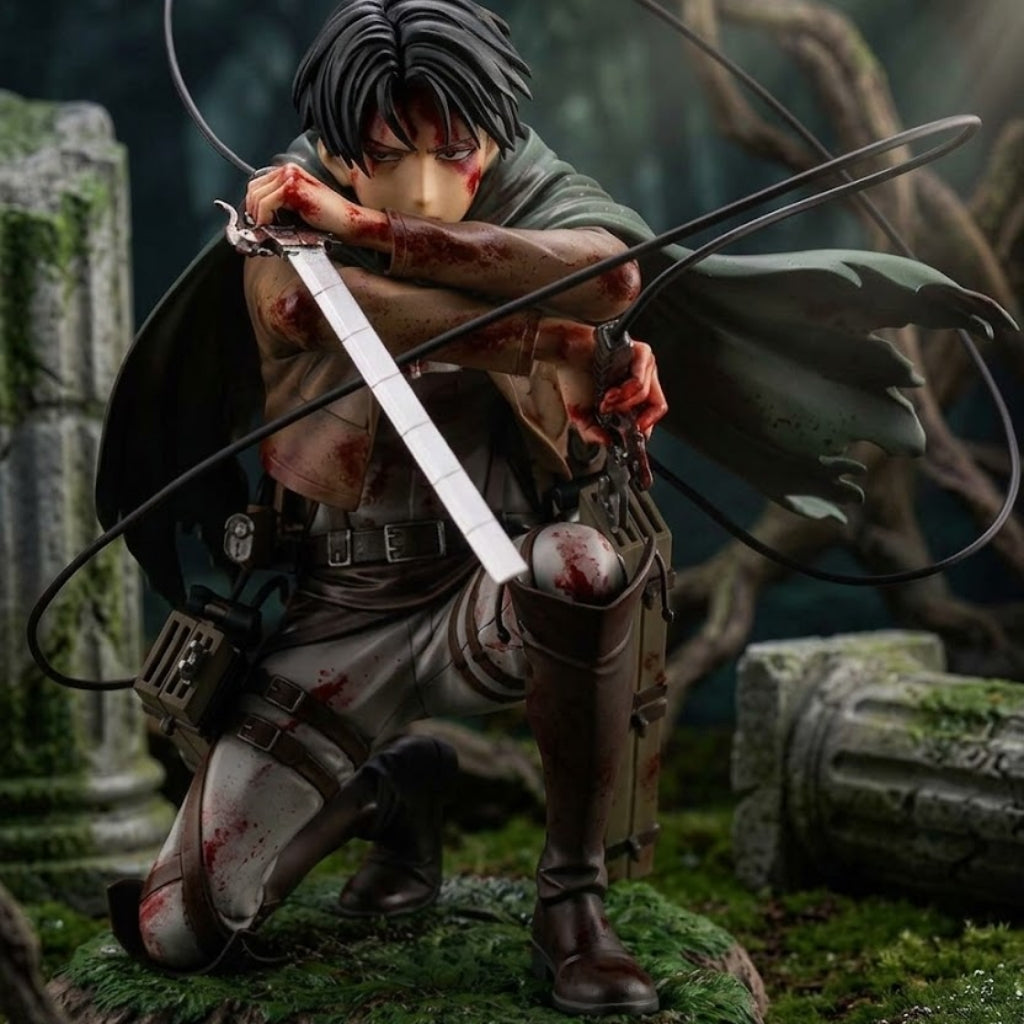 Captain Levi Battle Damage Figure Attack on Titan PVC Statue
