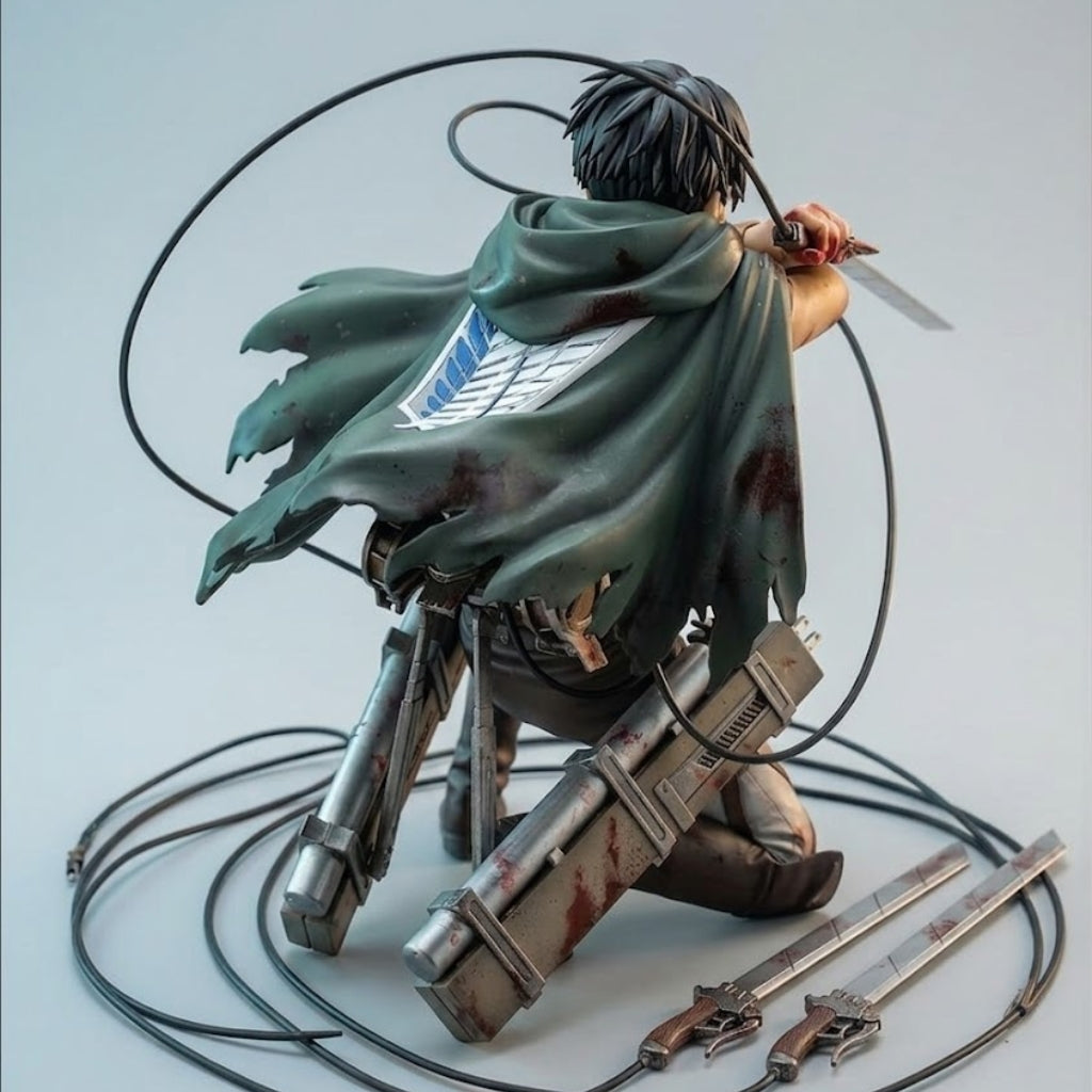 Captain Levi Battle Damage Figure Attack on Titan PVC Statue