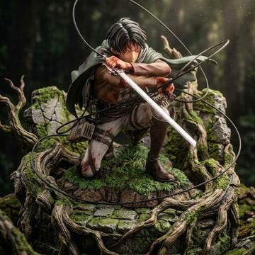 Captain Levi Battle Damage Figure Attack on Titan PVC Statue