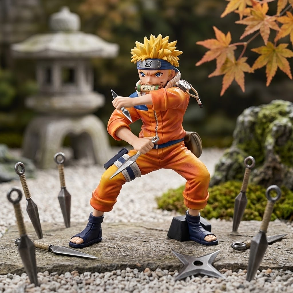Childhood Naruto Uzumaki Figure 19cm Anime PVC Collectible Statue