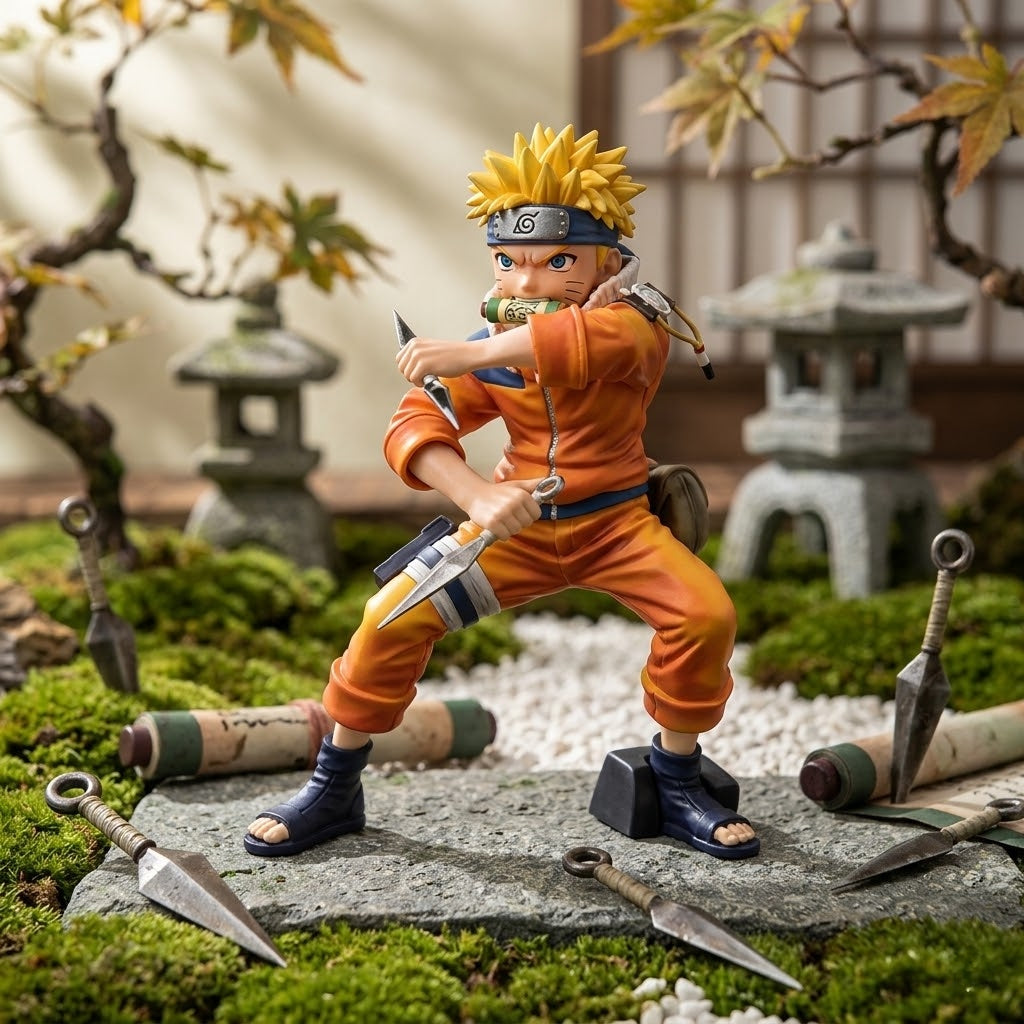 Childhood Naruto Uzumaki Figure 19cm Anime PVC Collectible Statue
