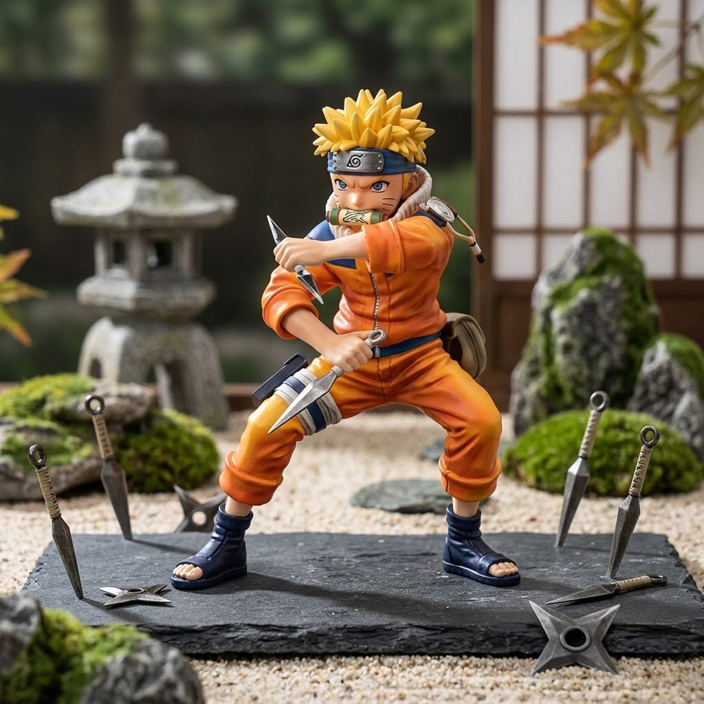 Childhood Naruto Uzumaki Figure 19cm Anime PVC Collectible Statue