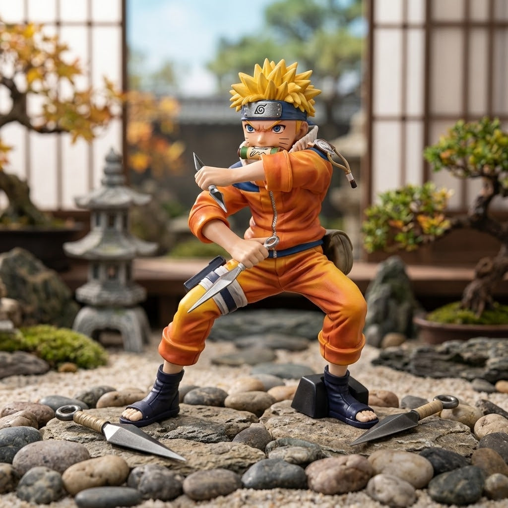 Childhood Naruto Uzumaki Figure 19cm Anime PVC Collectible Statue