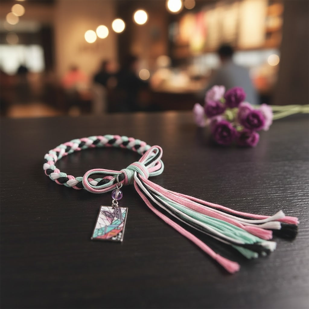 Demon Slayer Braided Bracelet Adjustable Anime Jewelry