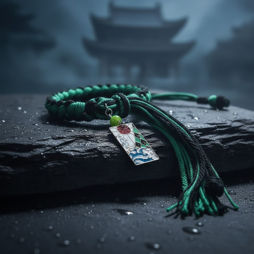 Demon Slayer Braided Bracelet Adjustable Anime Jewelry