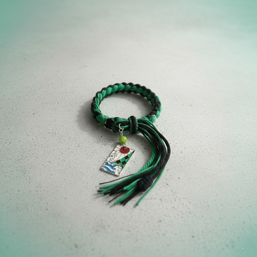 Demon Slayer Braided Bracelet Adjustable Anime Jewelry