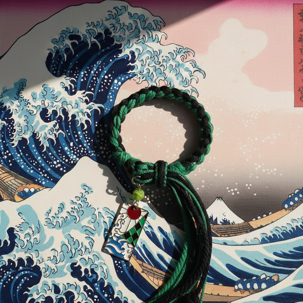 Demon Slayer Braided Bracelet Adjustable Anime Jewelry