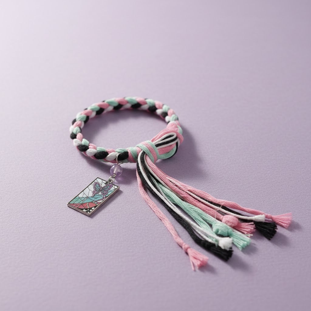 Demon Slayer Braided Bracelet Adjustable Anime Jewelry