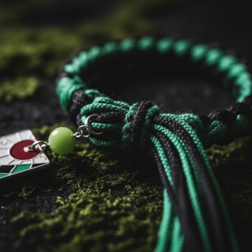 Demon Slayer Braided Bracelet Adjustable Anime Jewelry