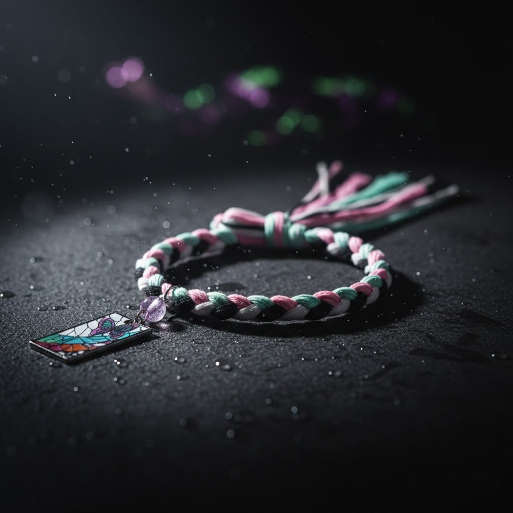 Demon Slayer Braided Bracelet Adjustable Anime Jewelry