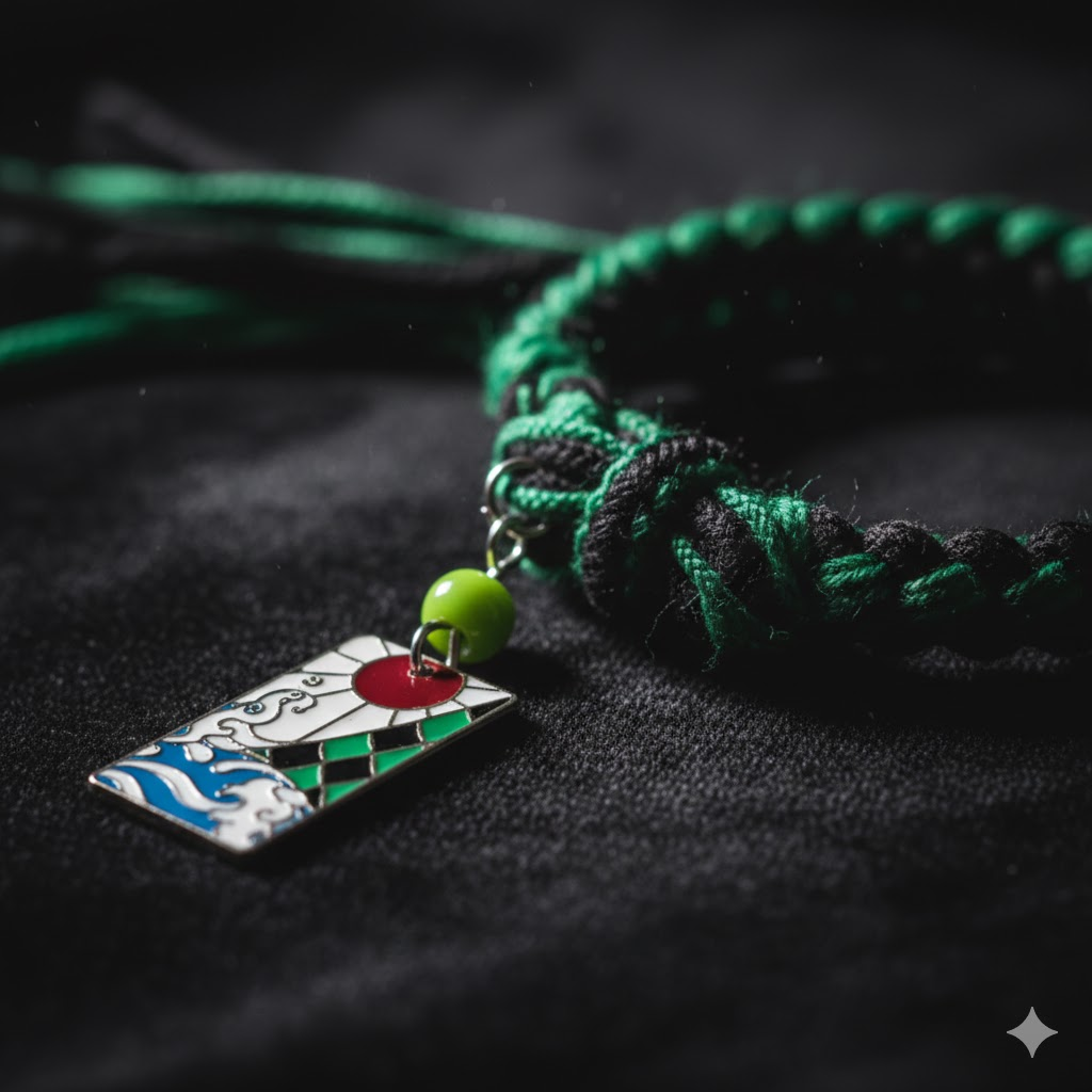 Demon Slayer Braided Bracelet Adjustable Anime Jewelry