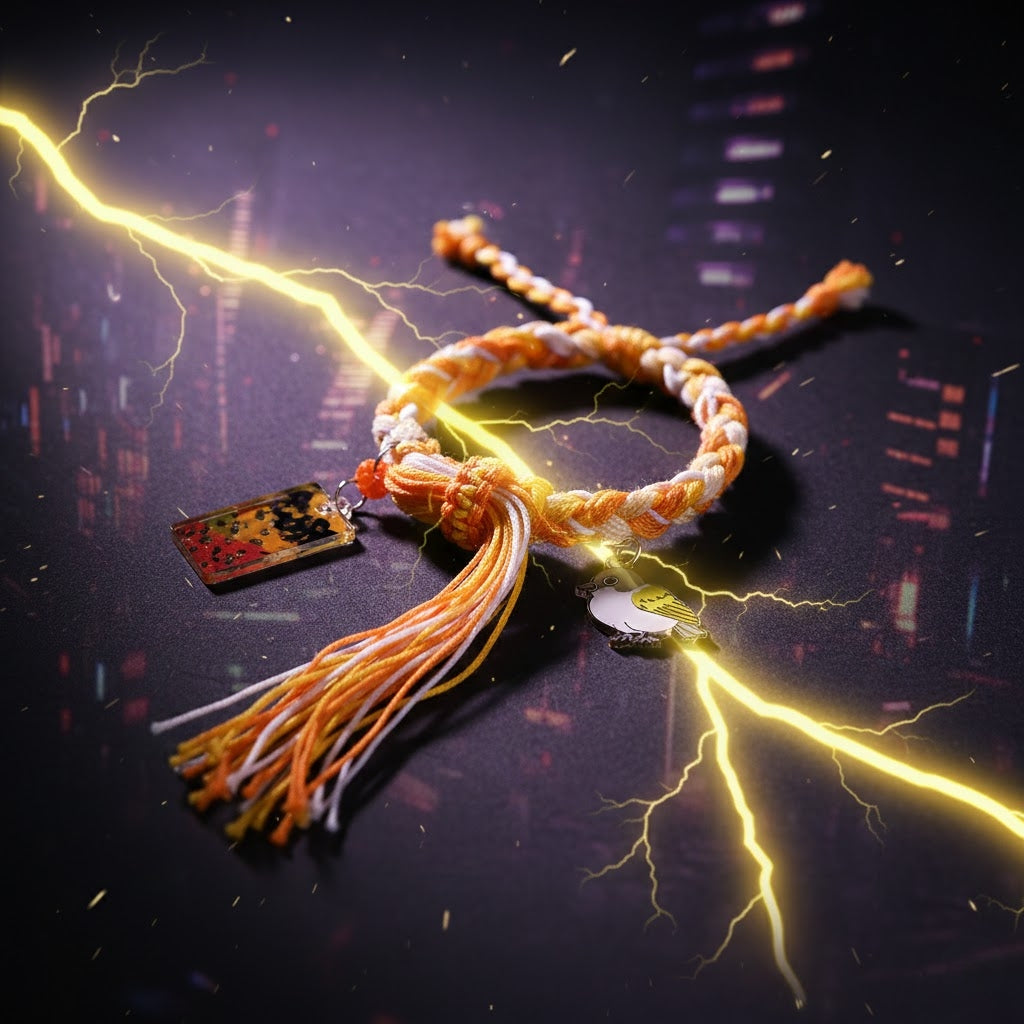 Demon Slayer Inspired Braided Hand Rope Anime Adjustable Bracelet