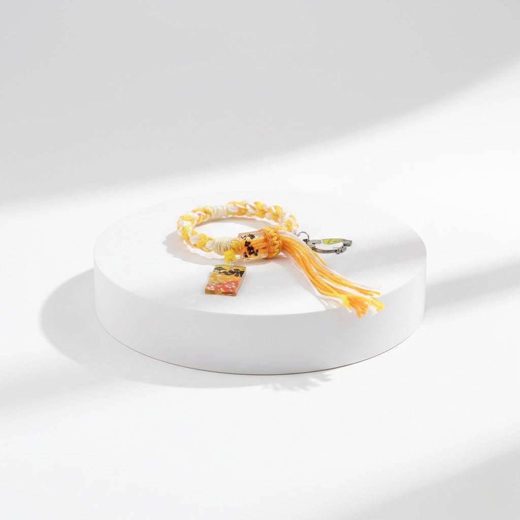 Demon Slayer Inspired Braided Hand Rope Anime Adjustable Bracelet