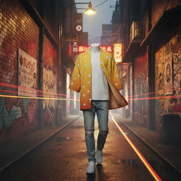 Demon Slayer Kimono Cloak Anime Cosplay Costume for Adults