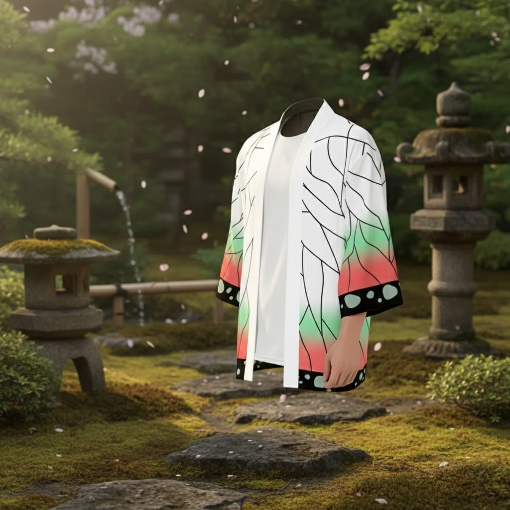 Demon Slayer Kimono Cloak Anime Cosplay Costume for Adults