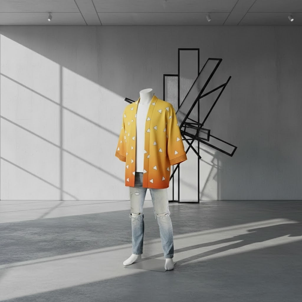 Demon Slayer Kimono Cloak Anime Cosplay Costume for Adults