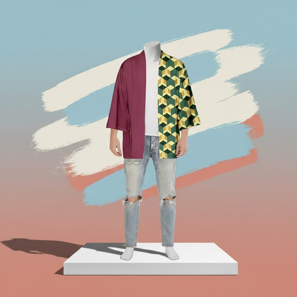 Demon Slayer Kimono Cloak Anime Cosplay Costume for Adults