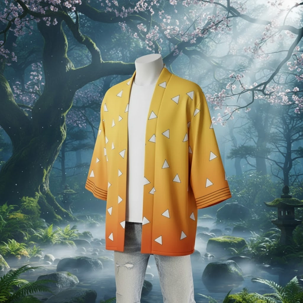 Demon Slayer Kimono Cloak Anime Cosplay Costume for Adults