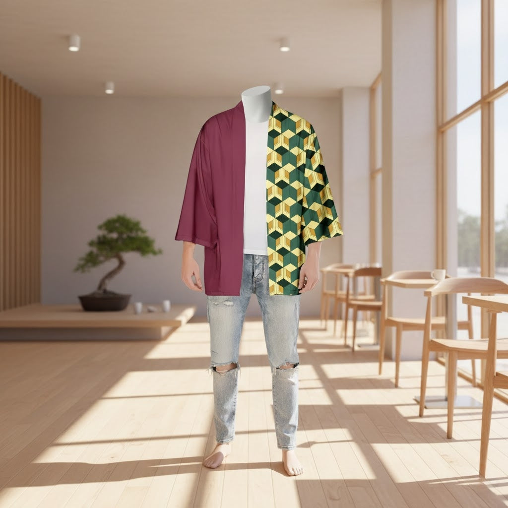 Demon Slayer Kimono Cloak Anime Cosplay Costume for Adults