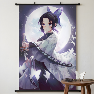 Kimetsu no Yaiba Butterfly Hashira Wall Scroll Anime Hanging Poster