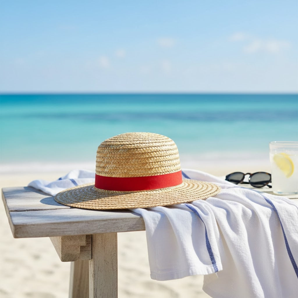 Luffy Straw Hat One Piece Cosplay Sun Hat for Adults