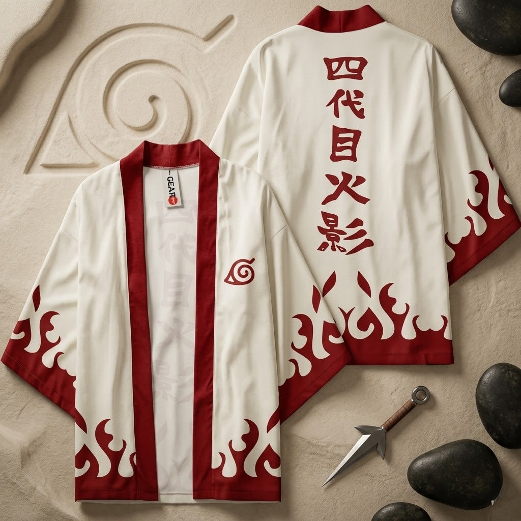 Minato Namikaze Kimono Naruto Anime Cosplay Robe