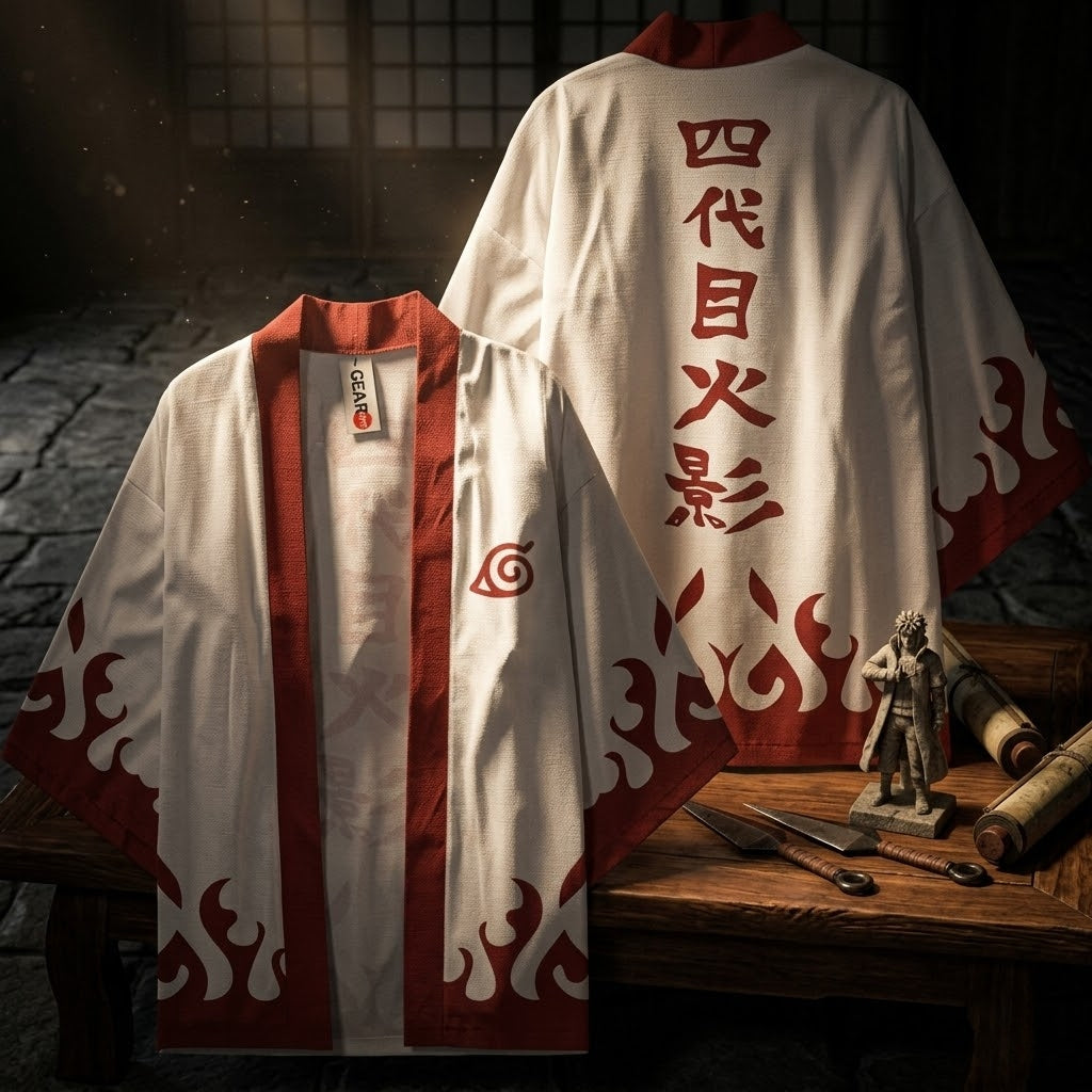 Minato Namikaze Kimono Naruto Anime Cosplay Robe