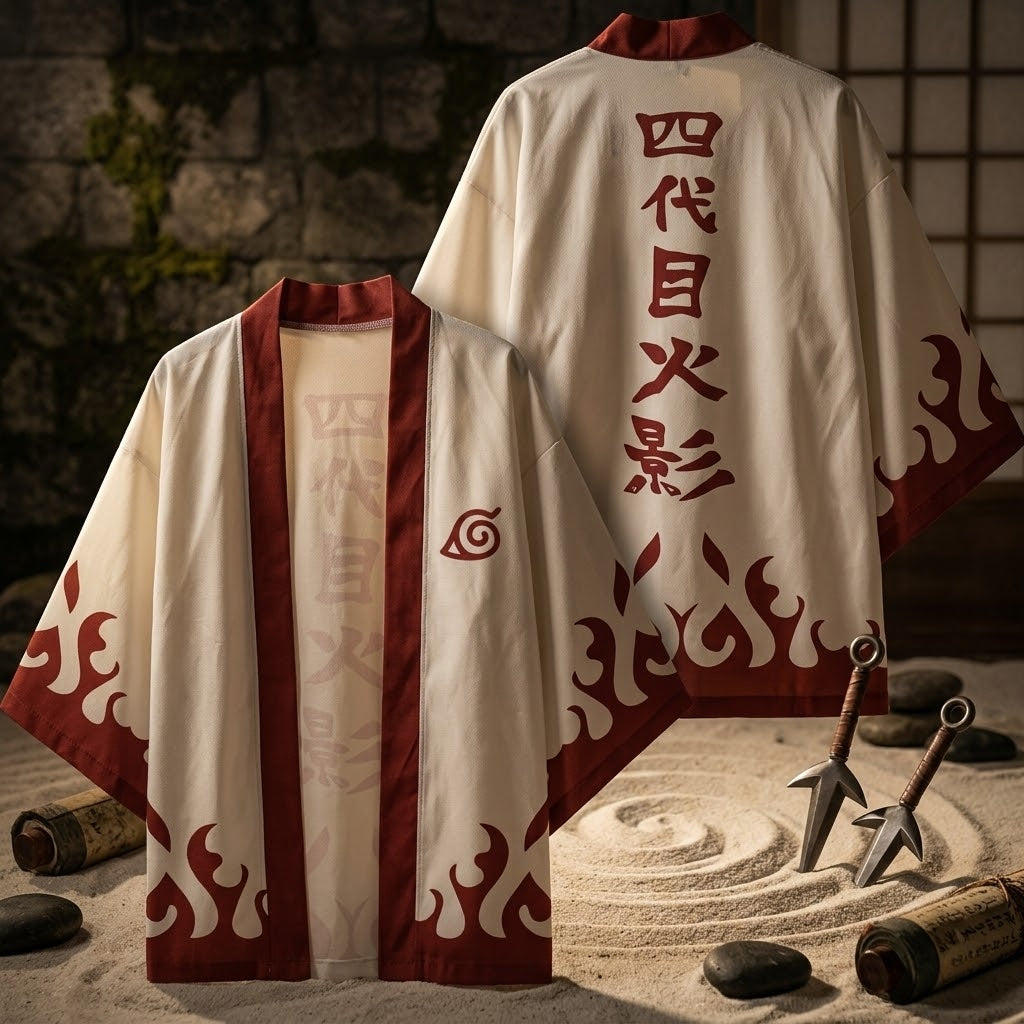 Minato Namikaze Kimono Naruto Anime Cosplay Robe