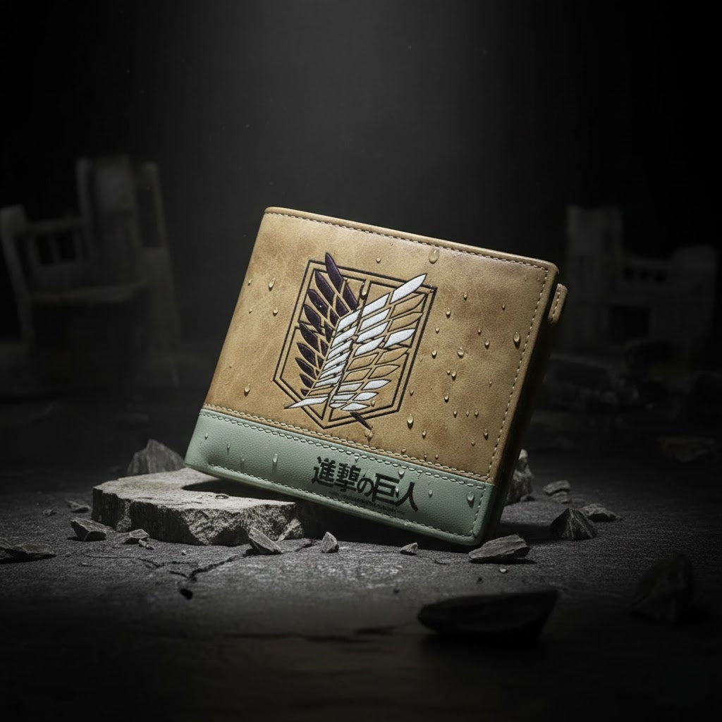 Attack On Titan Anime Foldable Wallet Slim Card and Coin Holder