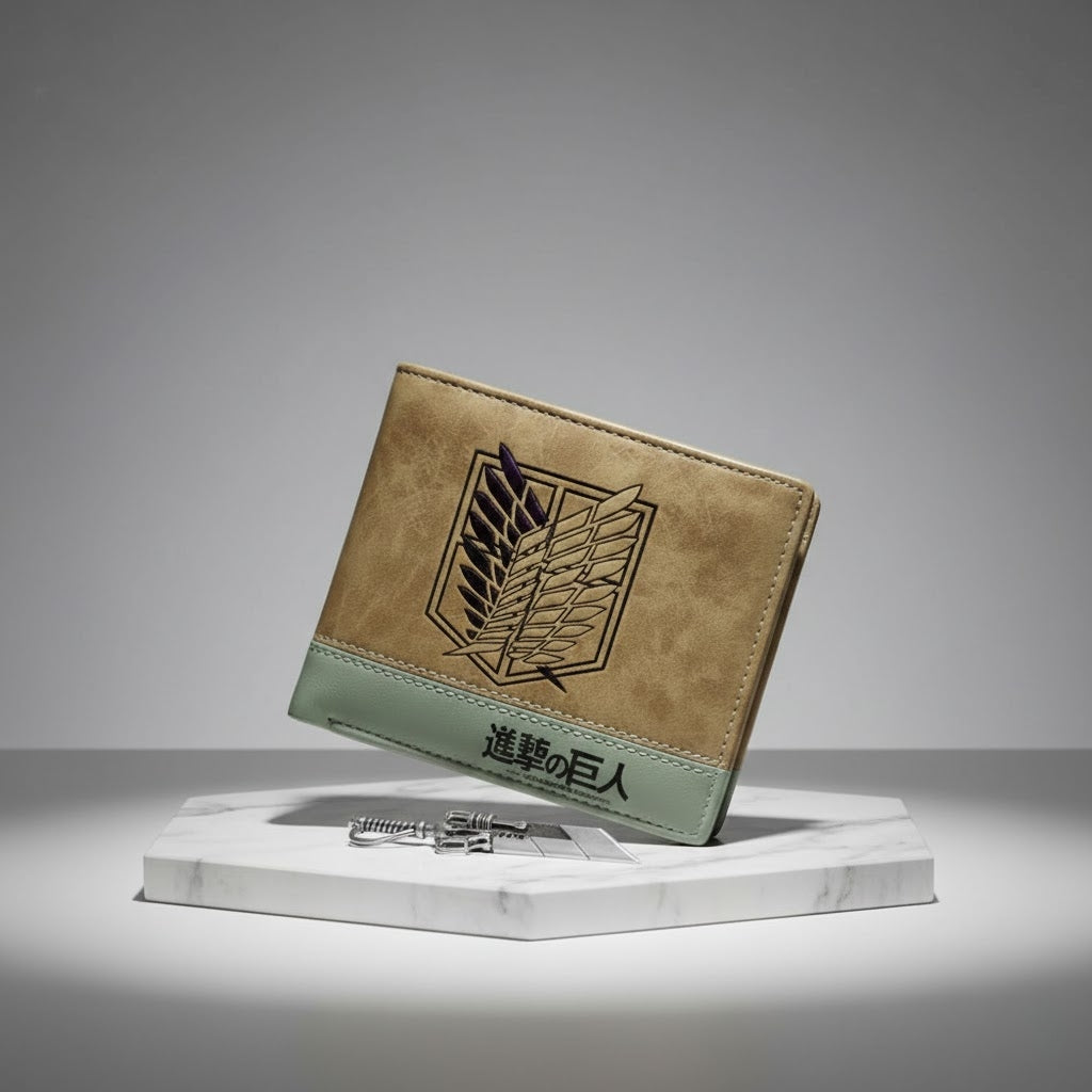 Attack On Titan Anime Foldable Wallet Slim Card and Coin Holder