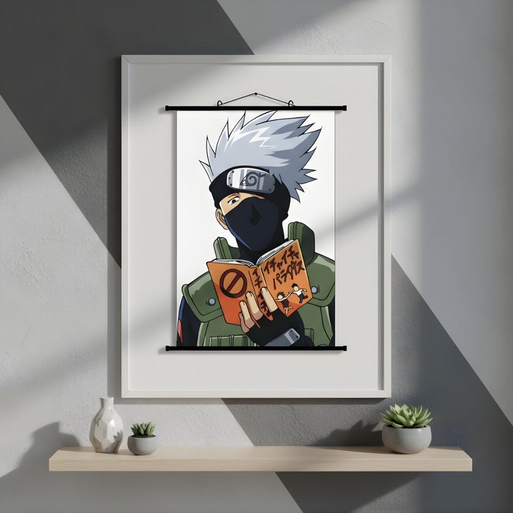 Naruto Kakashi Anime Wall Scroll Fabric Hanging Poster Art Decor