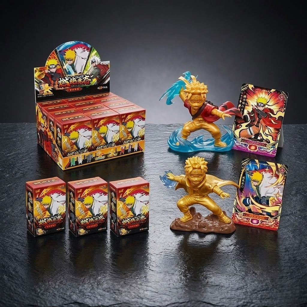 Naruto Kayou Trading Card Set with Uzumaki Naruto Rubber Figure