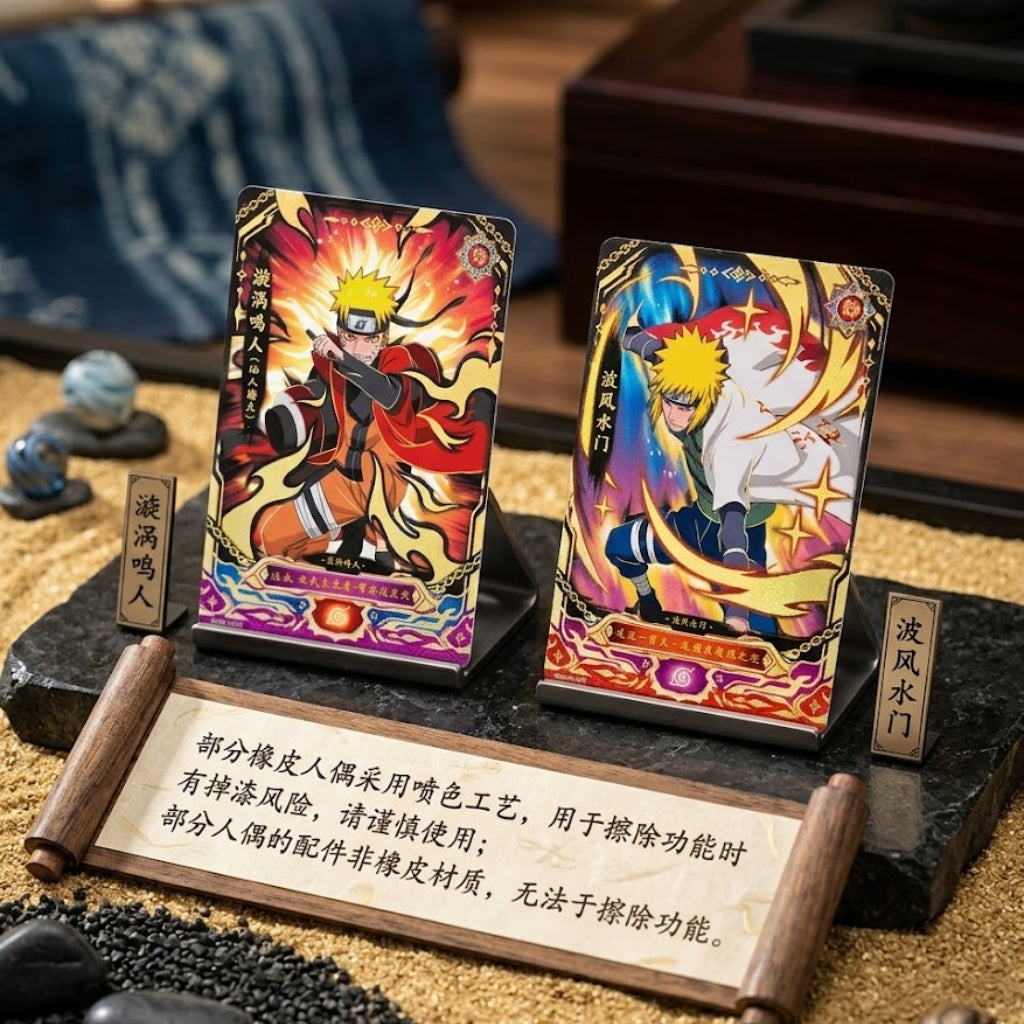 Naruto Kayou Trading Card Set with Uzumaki Naruto Rubber Figure
