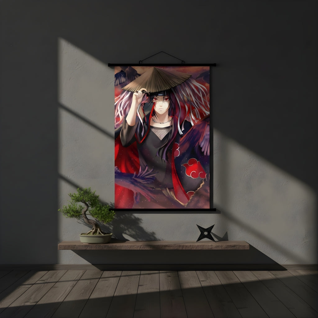 Naruto Sasuke Uchiha Anime Wall Scroll Hanging Poster Art Decor