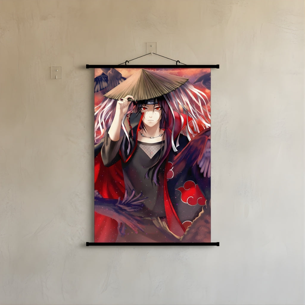 Naruto Sasuke Uchiha Anime Wall Scroll Hanging Poster Art Decor