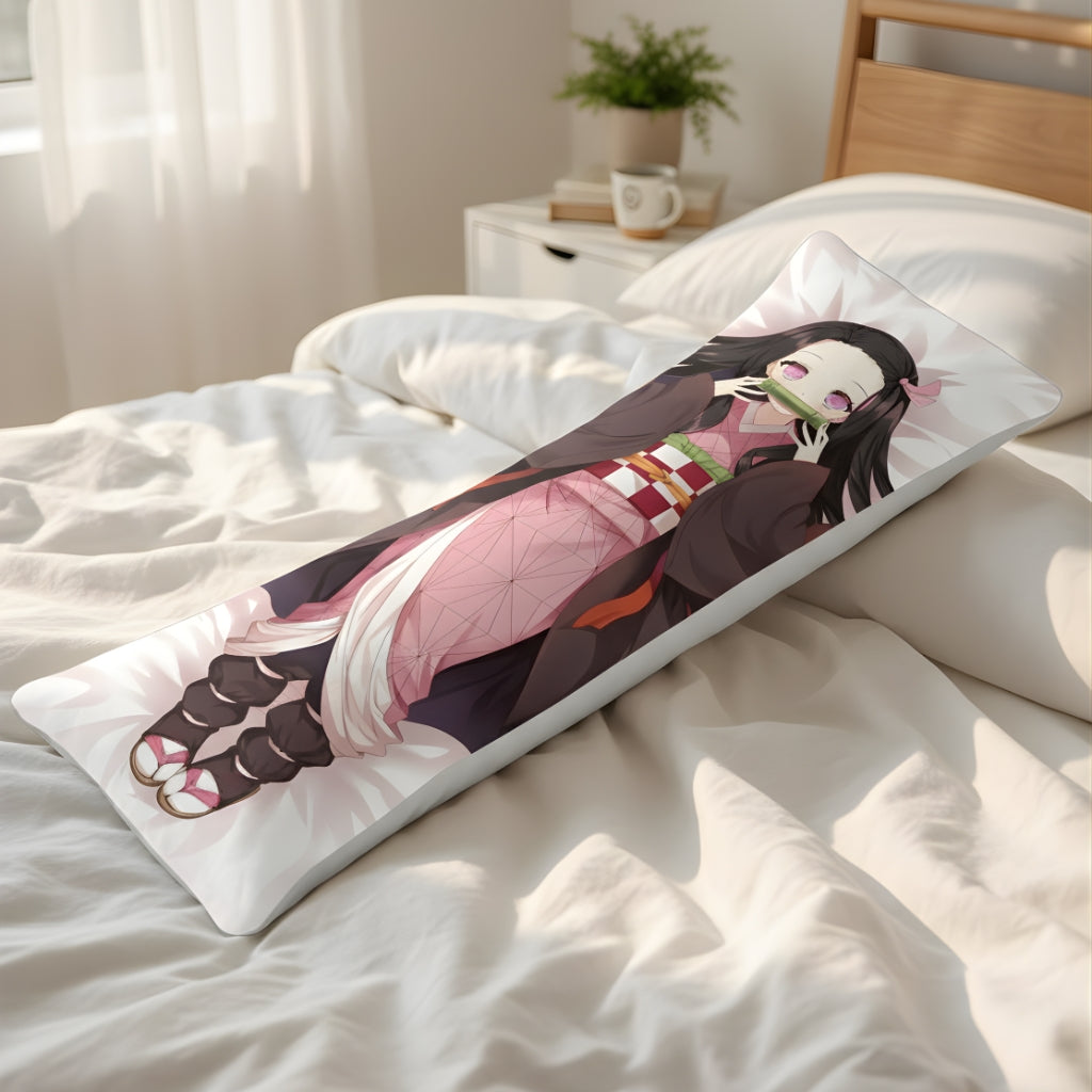 Nezuko Body Pillowcase Double-Sided Velvet Anime Long Pillow Cover