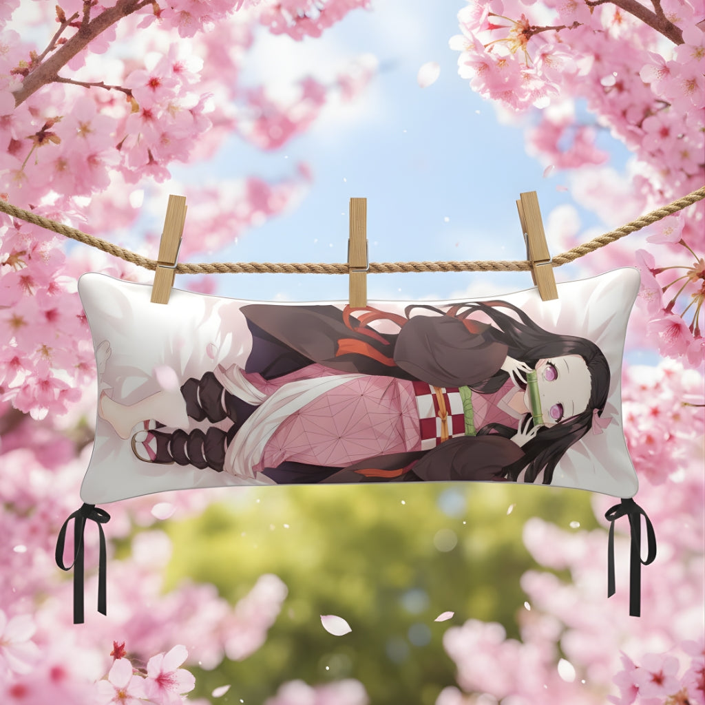 Nezuko Body Pillowcase Double-Sided Velvet Anime Long Pillow Cover