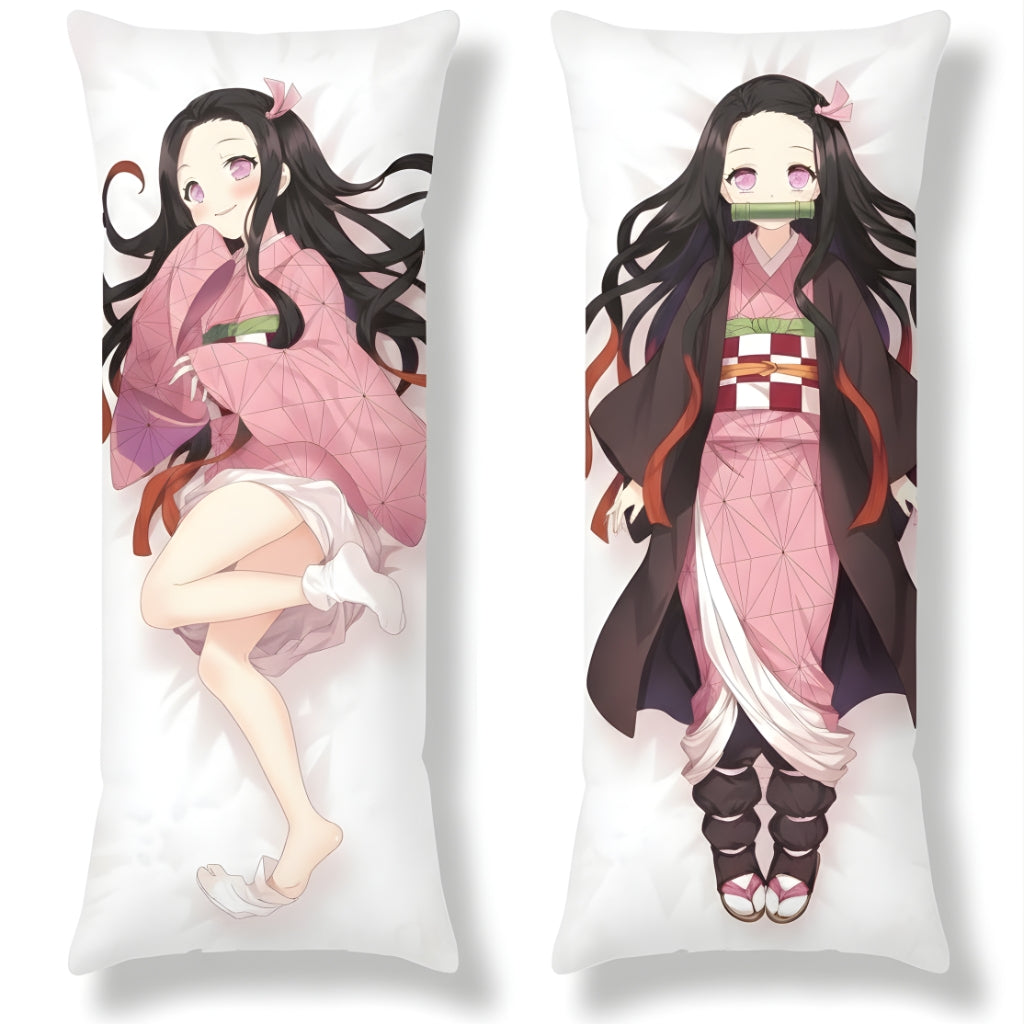 Nezuko Body Pillowcase Double-Sided Velvet Anime Long Pillow Cover