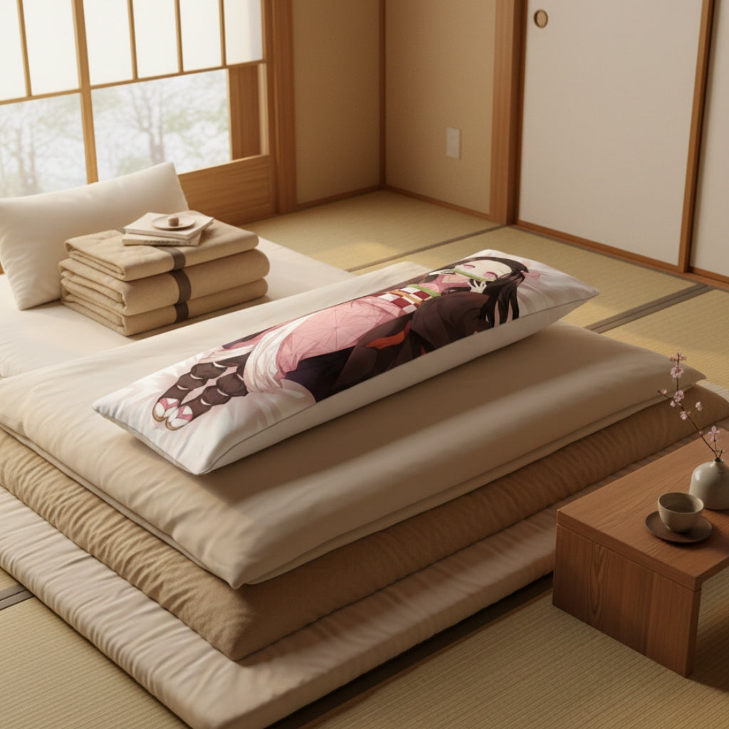 Nezuko Body Pillowcase Double-Sided Velvet Anime Long Pillow Cover