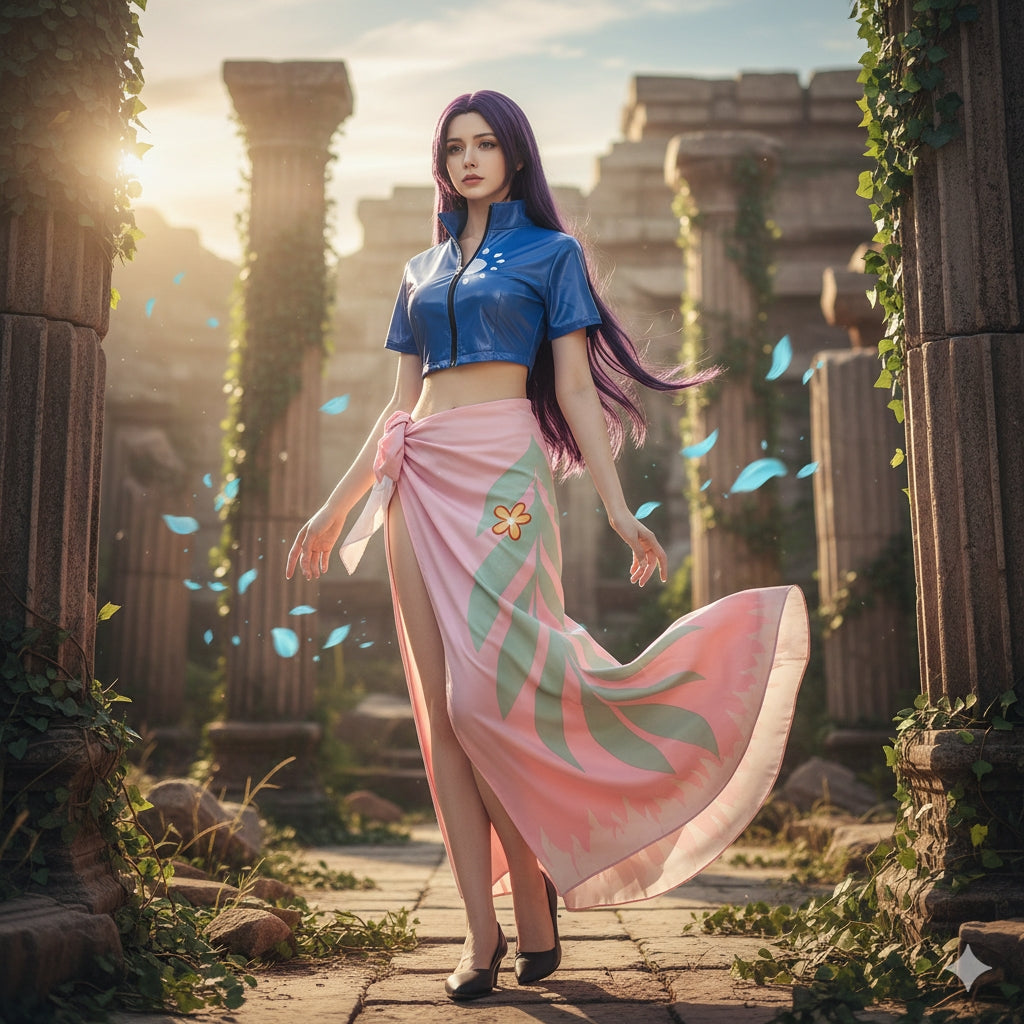 Nico Robin Cosplay Costume Set Top And Wrap Skirt For Women ThePoysha nico-robin-cosplay-costume-set-top-and-wrap-skirt-for-women-thepoysha