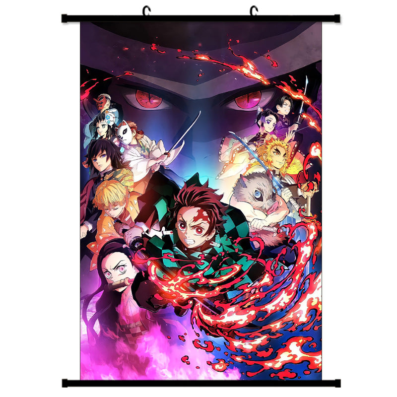 Kimetsu no Yaiba Anime Wall Scroll Ghost Blade Art Poster