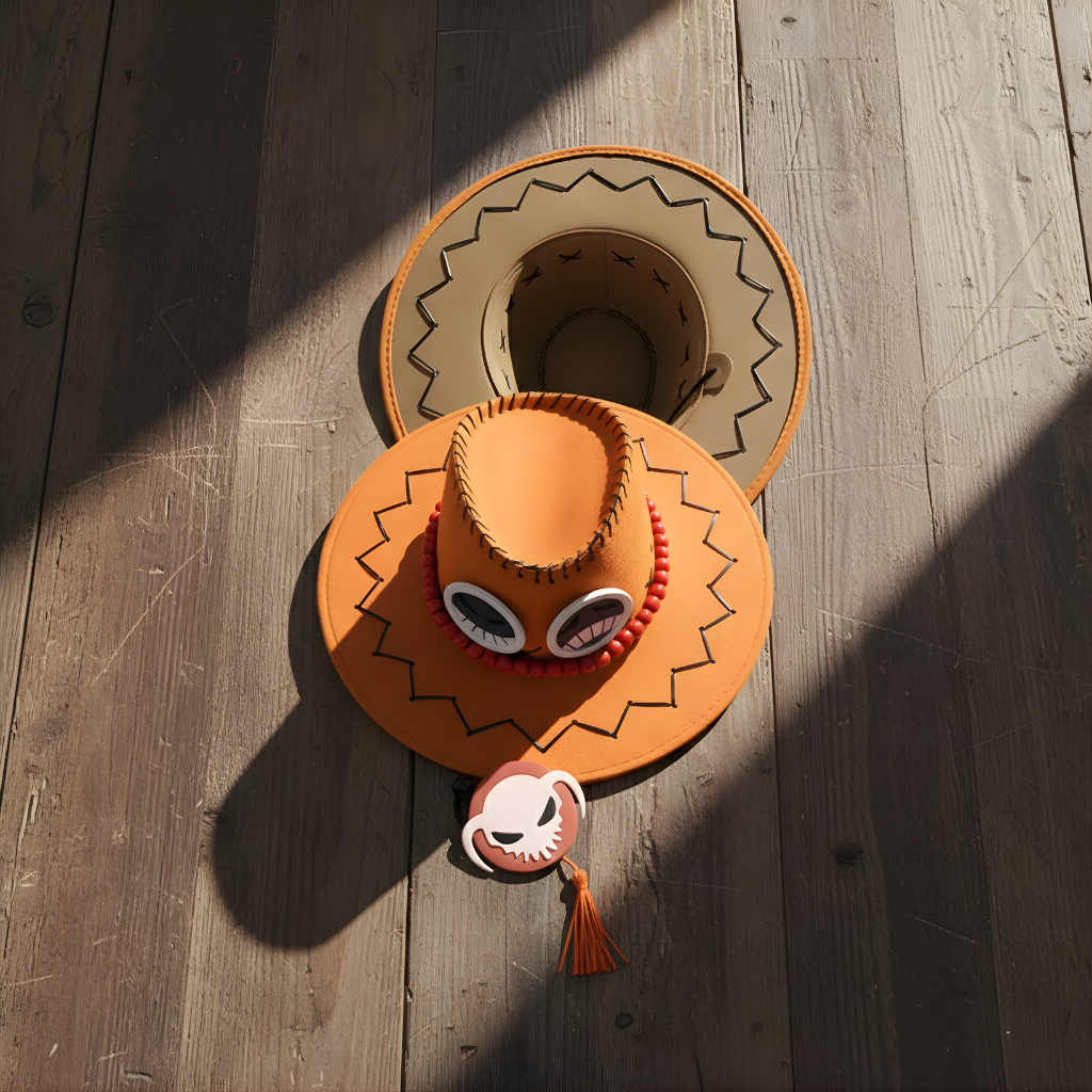 One Piece Fire Fist Ace Cowboy Hat Anime Cosplay Western Style