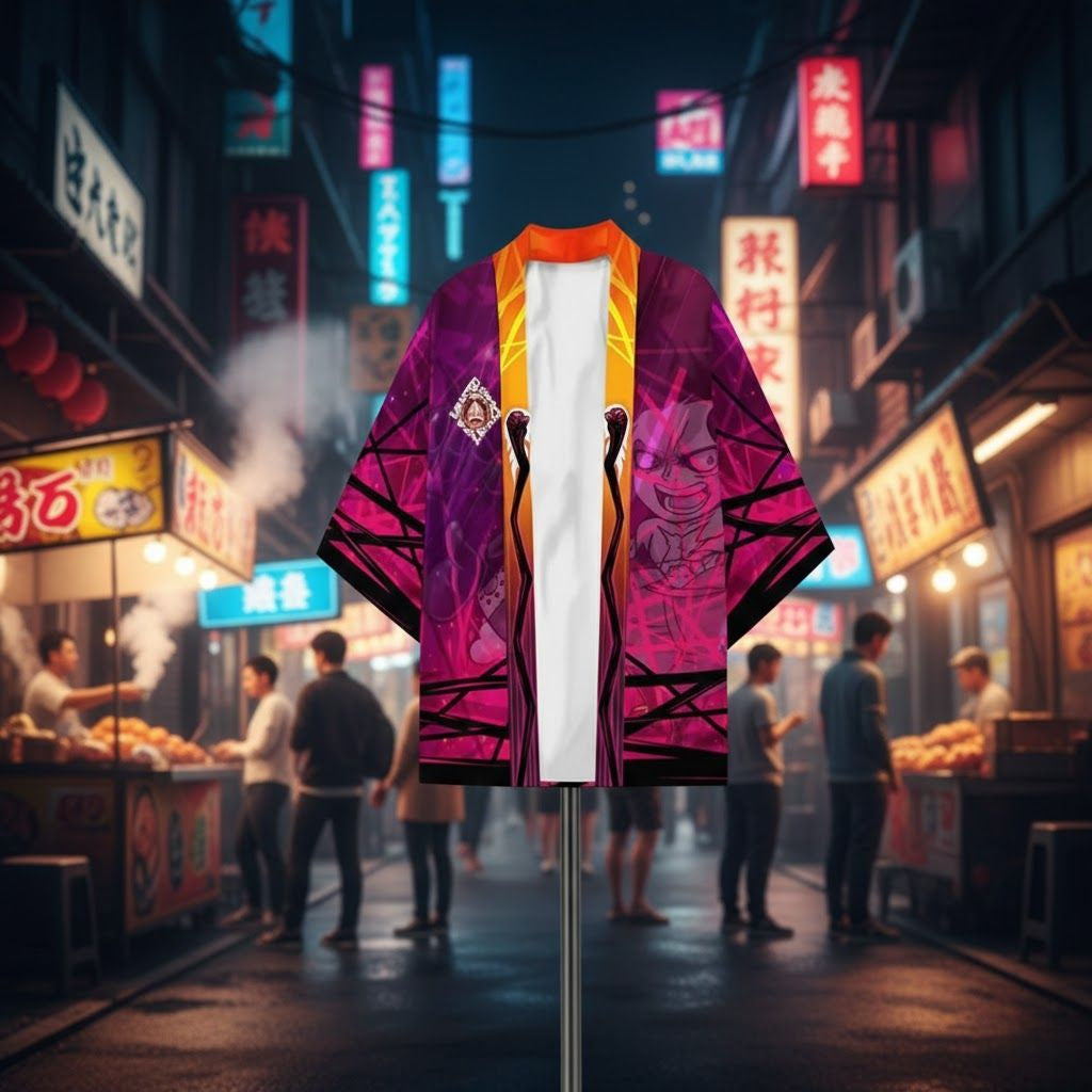 One Piece Kimono Style T-Shirt 3D Print Short Sleeve for Fans