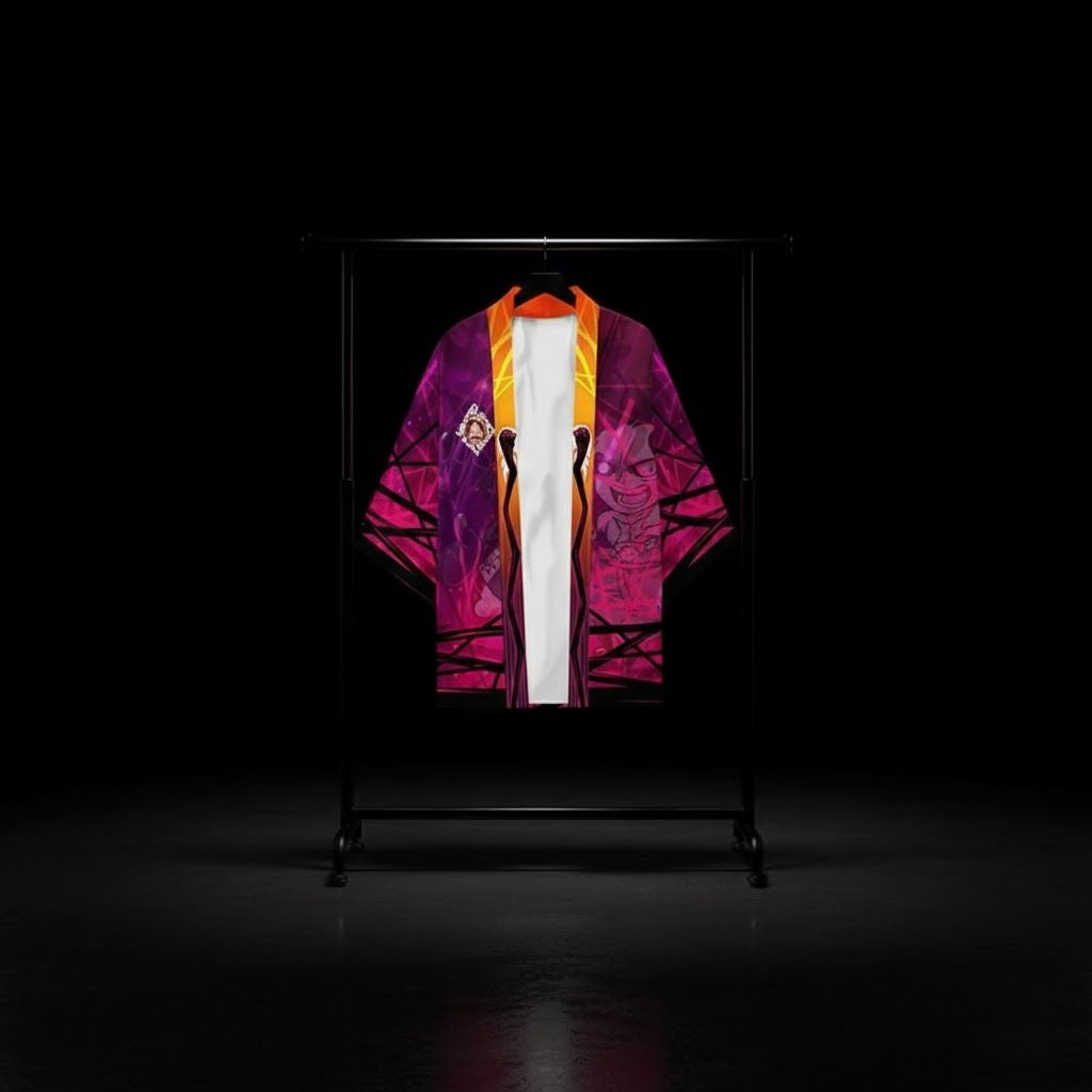 One Piece Kimono Style T-Shirt 3D Print Short Sleeve for Fans