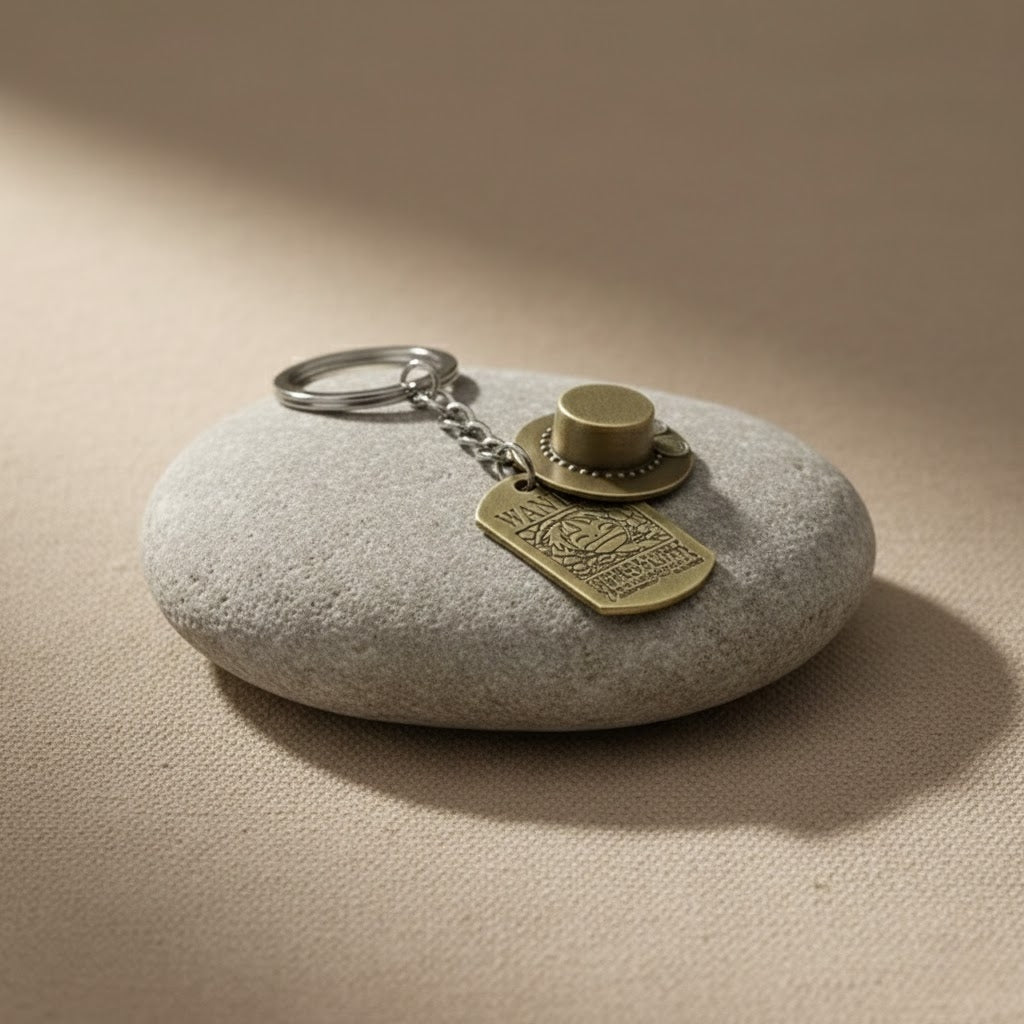 One Piece Luffy and Ace Skull Keychain Metal Pirate Pendant