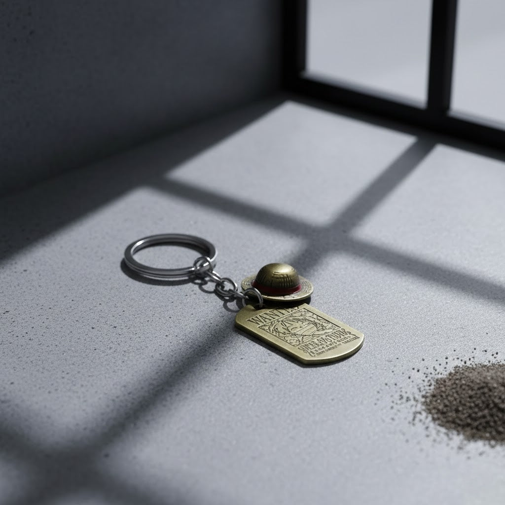 One Piece Luffy and Ace Skull Keychain Metal Pirate Pendant